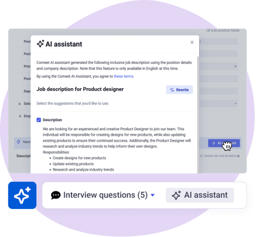 Recruit's AI Assistant helps you craft interview questions, job descriptions and other repetitive tasks